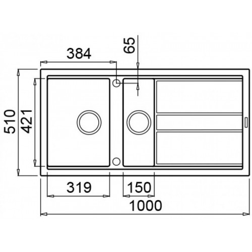 Elleci LKB47595 - Lavello best 475, 100X51,...