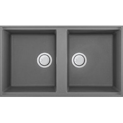 Elleci LGB45048BSO - Lavello best 450, 86X51, 2V, grigio cemento sottotop