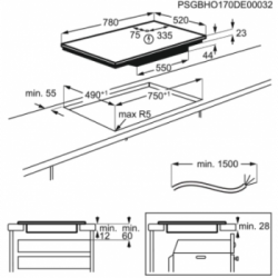 Electrolux EIL83443BW - Piano Cottura ad Induzione Intuit, 4 Zone, 80 cm