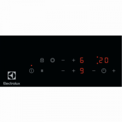 Electrolux LHR3233CK - Piano Cottura Elettrico, Domino, 2 Zone (1 doppio circuito), 30 Cm