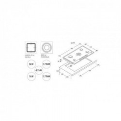 Candy PG952/1SXGH - Piano Cottura a Gas, 5 Fuochi, 90 cm, Inox