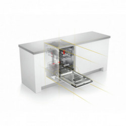 Whirlpool WSIC 3M17 - Lavastoviglie Slim a Scomparsa Totale, 6° Senso, 45 cm, 10 Coperti, Classe F
