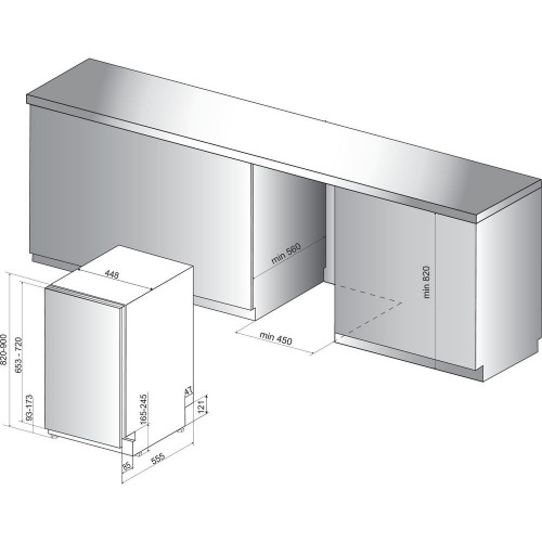 Whirlpool WSIC 3M17 - Lavastoviglie Slim a...