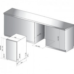 Whirlpool WSIC 3M17 - Lavastoviglie Slim a Scomparsa Totale, 6° Senso, 45 cm, 10 Coperti, Classe F