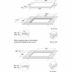 Whirlpool GOWL 958/NB - Piano Cottura a Gas, 5 Fuochi, 86 cm