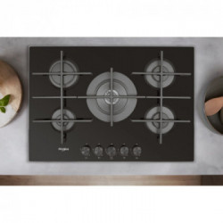 Whirlpool GOWL 758/NB - Piano Cottura a Gas, 5 Fuochi, 73 cm