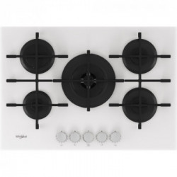 Whirlpool GOWL 758/WH - Piano Cottura a Gas, 5 Fuochi, 73 cm, Bianco