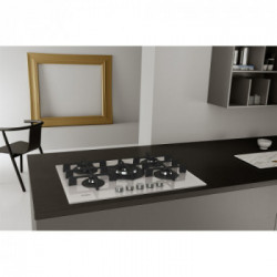 Whirlpool GOWL 758/WH - Piano Cottura a Gas, 5 Fuochi, 73 cm, Bianco