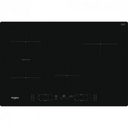 Whirlpool WB B4877 - Piano Cottura ad Induzione, Vetroceramica Nero, 77 cm