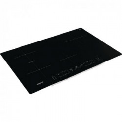 Whirlpool WB B4877 - Piano Cottura ad Induzione, Vetroceramica Nero, 77 cm