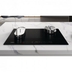 Whirlpool WB B4877 - Piano Cottura ad Induzione, Vetroceramica Nero, 77 cm