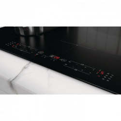 Whirlpool WB B4877 - Piano Cottura ad Induzione, Vetroceramica Nero, 77 cm
