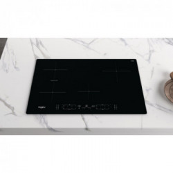 Whirlpool WB B4877 - Piano Cottura ad Induzione, Vetroceramica Nero, 77 cm