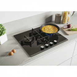 Candy CVG6DEB - Piano Cottura a Gas, Nero, 59.5 cm, 4 Fornello(i)