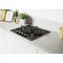 Candy CVG6DEB - Piano Cottura a Gas, Nero, 59.5 cm, 4 Fornello(i)