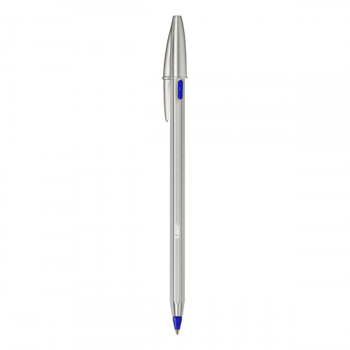 BIC Cristal Re'New, Penna Ricaricabile Blu a...
