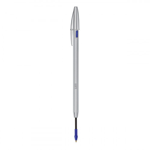 BIC Cristal Re'New, Penna Ricaricabile Blu a...