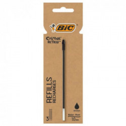 CRISTAL FUSTO METAL+2 REFILL-NERO