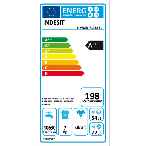 Indesit BI WMIL 71252 EU - Lavatrice a Carica...