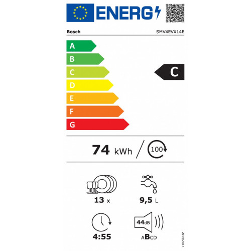 Bosch SMV4EVX14E - Lavastoviglie da Incasso a...