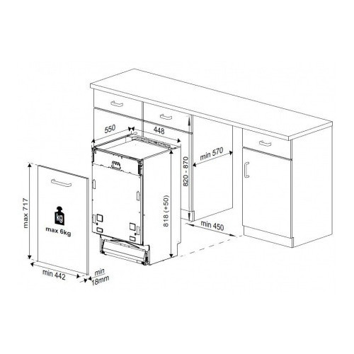 Beko DIS 25010 - Lavastoviglie Slim a Scomparsa...