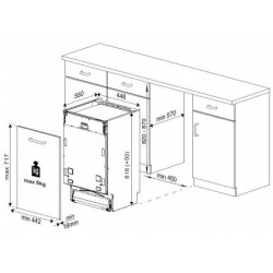 Beko DIS 25010 - Lavastoviglie Slim a Scomparsa Totale, 15 Coperti, Classe A+