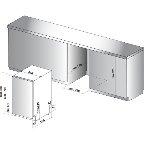 Indesit DSIE 2B10 - Lavastoviglie Slim da...