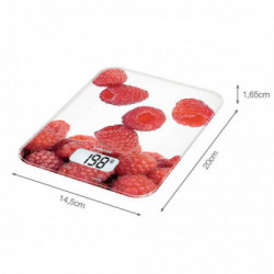 Beurer KS19 - Bilancia da Cucina in Vetro, Berry