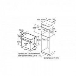 Bosch HBA374BR0J - Forno Elettrico da Incasso, 71 Litri, 59.4 cm, Acciaio Inossidabile, Classe A