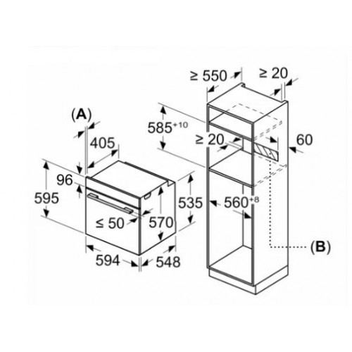 Bosch HRA314BR0 - Forno da Incasso, Serie 4, 71...