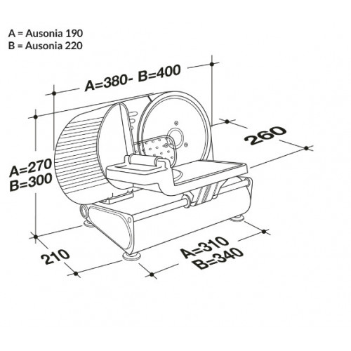 RGV Ausonia 190 - Affettatrice Domestica, 100...