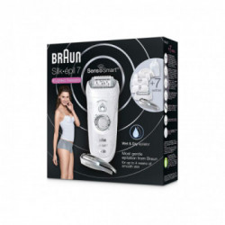 Braun Silk-Épil 7 7-870 SensoSmart - Epilatore Ricaricabile, 40 Pinzette, Wet & Dry, 7 Accessori