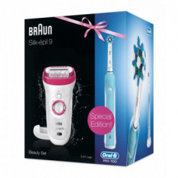 Braun Silk-épil 9 81676497 epilatore Rosa, Bianco 40 pinzette