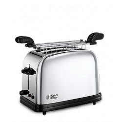 Russell Hobbs 23310-57, Tostapane 'Chester', 2 fette Nero, Argento