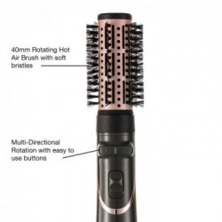 Remington AS8606 Curl & Straight Confidence - Spazzola ad Aria Calda, 5 Accessori, con Custodia