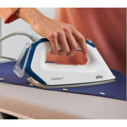 Braun CareStyle 7 IS7143W - Sistema Stirante, 2400 W, 7 Bar, 2 Lt., 450 g/min, Piastra EloxalPlus e FreeGlide 3D