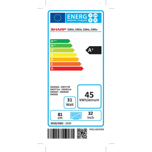 Sharp 32BI2EA 81,3 cm (32") HD Smart TV Wi-Fi Nero