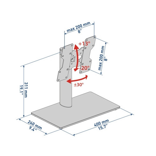 Meliconi Stand 200 101,6 cm (40") Nero