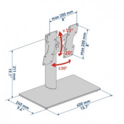 Meliconi Stand 200 101,6 cm (40") Nero