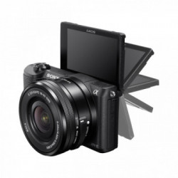 Sony Alpha 5100L, fotocamera mirrorless con obiettivo 16-50 mm, attacco E, sensore APS-C, 24.3 MP