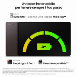 Samsung Galaxy Tab S8 Ultra Tablet Android 14.6 Pollici 5G RAM 12 GB 256 GB Tablet Android 12 Graphite [Versione italiana] 2022