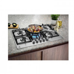Electrolux KGU75361X - Piano Cottura a Gas UltraFlat, Tripla Corona, Inox, Profilo 5 mm, 75 cm