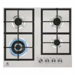 Electrolux KGU64361X - Piano Cottura a Gas UltraFlat, Tripla Corona, Inox, Profilo 5 mm, 60 cm