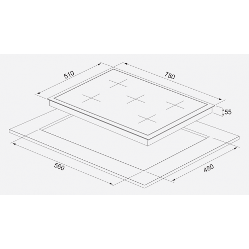 Silverline AS5241 - Piano Cottura a Gas, Inox,...