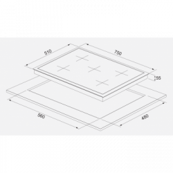 Silverline AS5241 - Piano Cottura a Gas, Inox, 5 Fuochi, 75 cm, AS5241X01