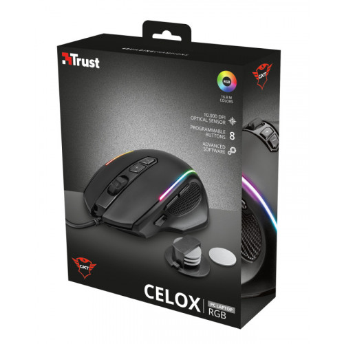 Trust GXT 165 Celox mouse USB tipo A Ottico...