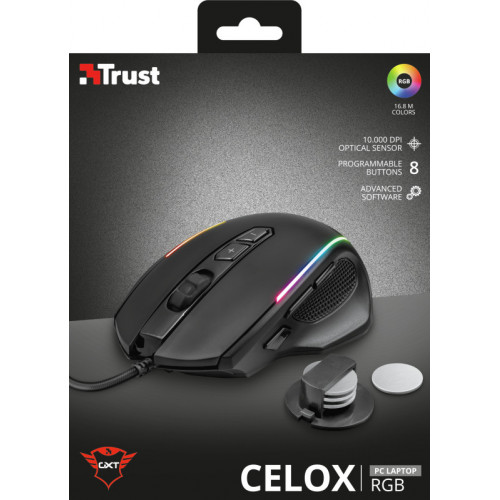 Trust GXT 165 Celox mouse USB tipo A Ottico...