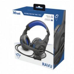 Trust GXT 307B Ravu Gaming Headset for PS4 Cuffia Padiglione auricolare Nero, Blu