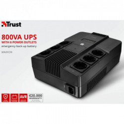 Trust Maxxon gruppo di continuità (UPS) 800 VA 6 presa(e) AC