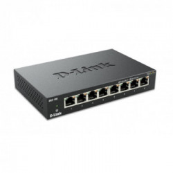 D-Link DGS-108 switch di rete Non gestito Nero